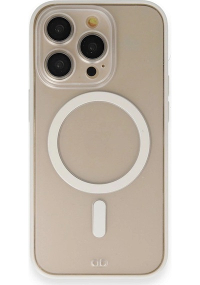 Apple Uyumlu iPhone 14 Pro Kılıf Grand Magneticsafe Kapak Beyaz\