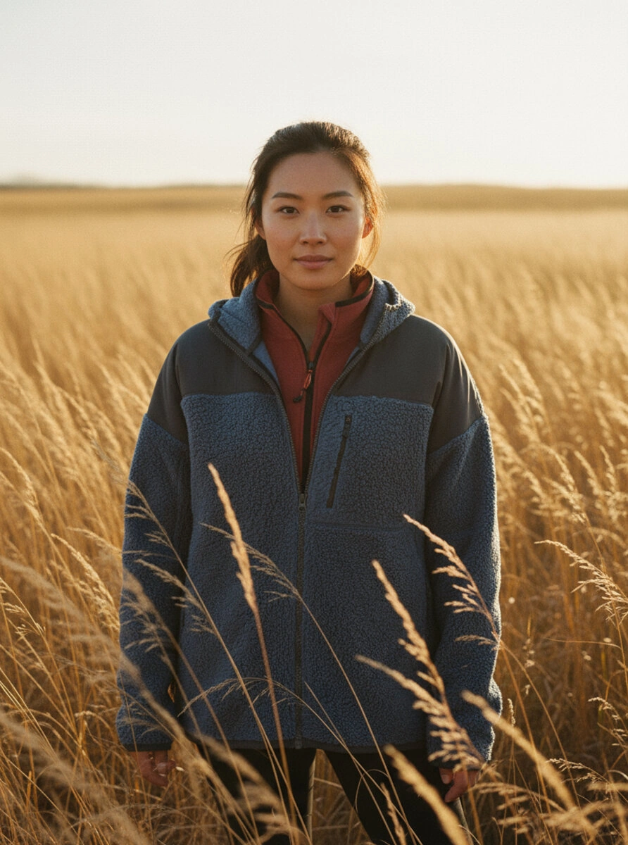 Unisex Termal Polar Ceket 20001 - Mavi Mavi