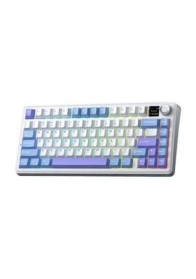 Aula F75 Max Mekanik Rgb Tkl Reaper Switch Kablosuz Makrolu Hot Swap Klavye Mor