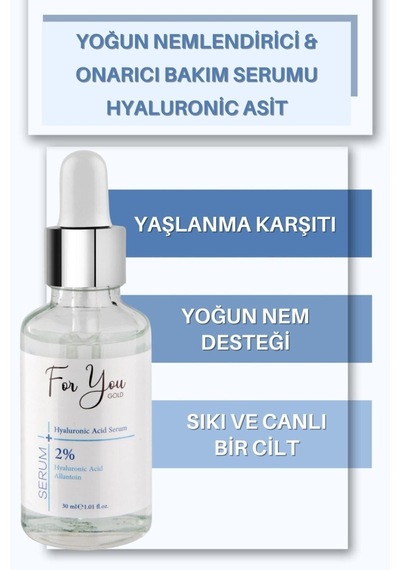 Yoğun Nemlendirici & Onarıcı Bakım Serumu Hyaluronic Asit Allontoin Serum 30 Ml
