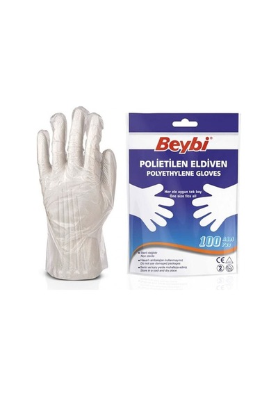 Beybi Polietilen Şeffaf Eldiven 100'lü x 10