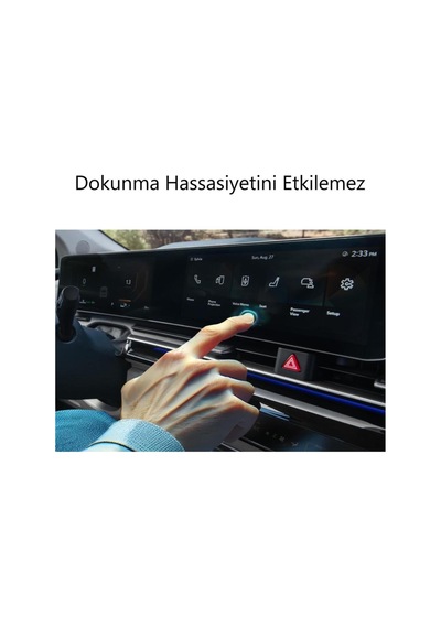 Kia Ev9 Uyumlu Araç Ekran Koruyucu Multimedya Ve Dijital Gösterge 9h Nano Kırılmaz Şeffaf