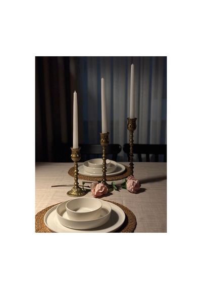 Avangard Model 3'lü Gold Şamdan & Mumluk Seti Altın - 805652342 Altın