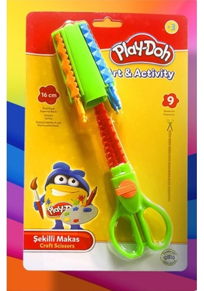 Şekilli Makas Plastik 9 Farklı Desen 1 Paket Değişebilen Desenli Tırtıklı Makas Güvenli Plastik Çocuk Şekil Makas Okul