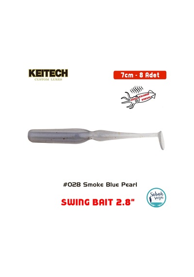 Keitech Swing Bait 7cm 2.8" 028 Smoke Blue Pearl Kokulu Silikon Balık