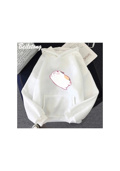 Tarzsokak Beyaz Şişman Kedi Anime Final Fantasy Xıv Hoodie Karikatür Komik Vintage R