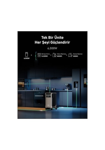 Anker Solıx F3800 Taşınabilir Güç İstasyonu - 3840 Wh - 6000 W - A1790 Uzun Ömürlü Infinipower