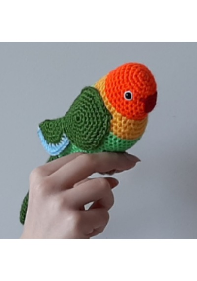 Amigurumi Örgü Oyuncak Kuş Cennet Papağan Sultan