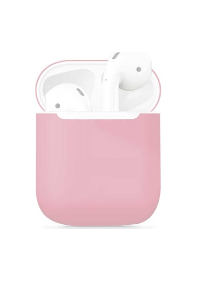 Apple Uyumlu AirPods Kılıf Zore Airbag 13 Silikon-Pembe Pembe