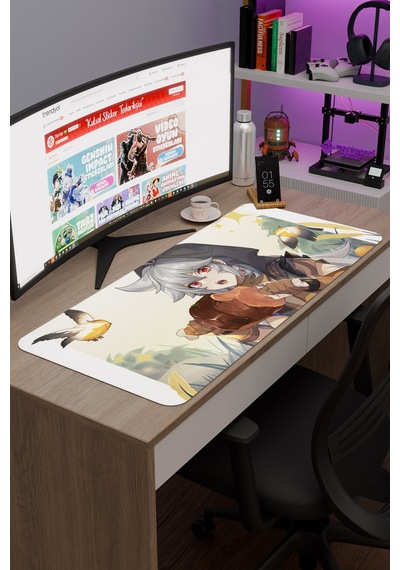Razor Genshin Impact Anime Oyuncu V3 - 90x40 Xxl Gaming Mouse Pad Fare Altlığı