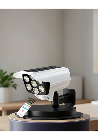 Solar Led Lamba, Güneş Paneli Destekli, Uzaktan Kumandalı