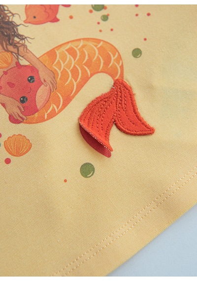 KitiKate Organik Little Marmaid Elbise Sarı Sari
