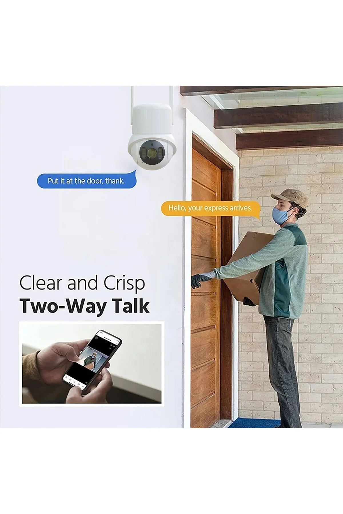 Shufa D303 Akıllı Wi-fi Güvenlik Kamerası Uzaktan İzleme Ev Güvenliği