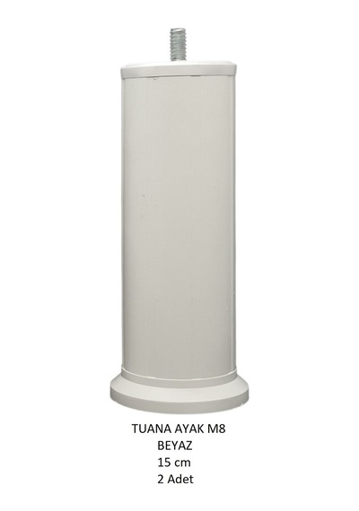 Tuana Ayak 15 cm M8 Cıvatalı Beyaz (2 Adet)