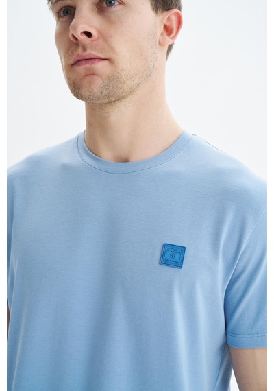 AR-MA Arma Erkek Regular Fit Basic Süprem Bisiklet Yaka Tişört Y29344472602 Mavi