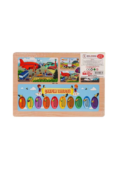 Ony-233-234-235-236 Ahşap Eğitici Puzzle Havaalanı - 1 Adet Stokta Olan Gönderilir