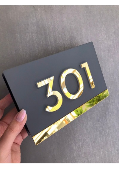 Luxury Gold Pasifik Serisi Işıklı Kapı Numarası Luxury Gold Pasifik Serisi Işıklı Kapı Numarası