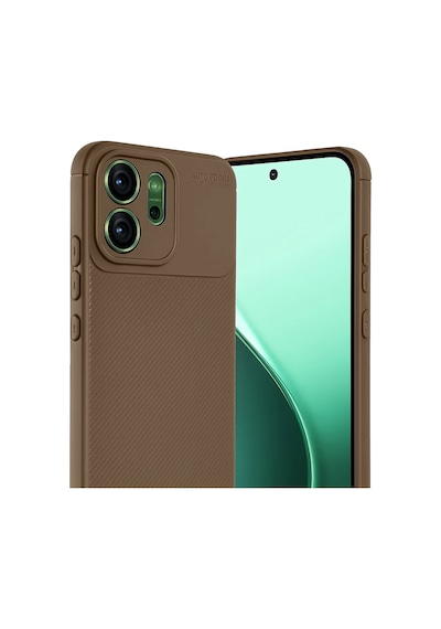 Newface - 620 - Oppo Reno 14f Auto Focus Karbon Kapak - Kmrsfres - - Kahverengi