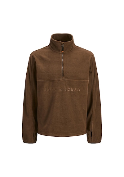 Jack & Jones Jjalpes Half Zip Fleece Jacket Erkek Polar Mont Kahverengi