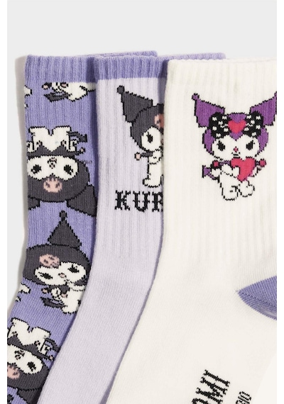 Defacto Kız Çocuk Hello Kitty 3lü Pamuklu Uzun Çorap G1931a8nskr1 Çok Renkli-kr1