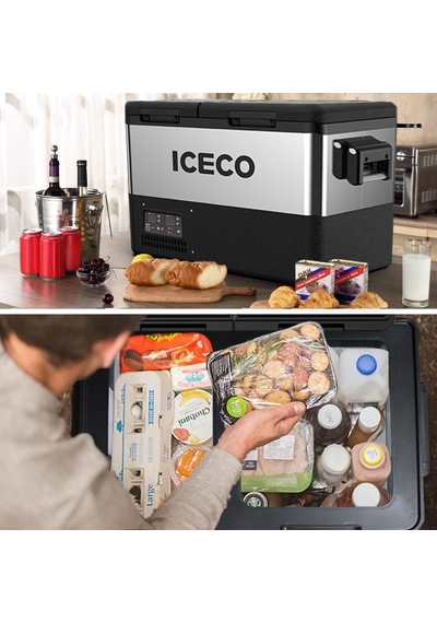 Iceco 55 Litre Çift Bölmeli Kompresörlü Oto Buzdolabı Ve Dondurucu -tcd55 12/24volt