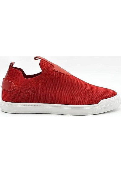 Daytex 4224 Erkek Slip-on - Full Triko Örgü Termo Taban Sneaker Kırmızı