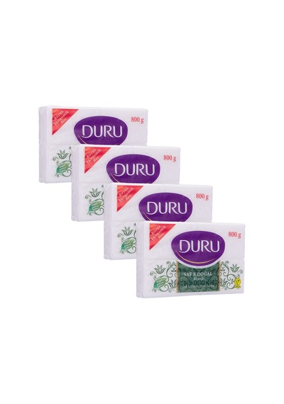 Duru Beyaz Kalıp Sabun 800 Gr 4x200 X 4 Adet Beyaz Sabun