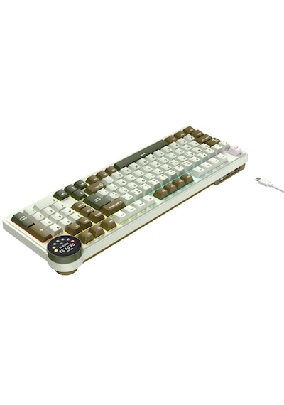 Havit Gamenote Kb923l Pro Tri-mode Kablosuz Mekanik Rgb Oyuncu Klavyesi Lcd Ekranlı