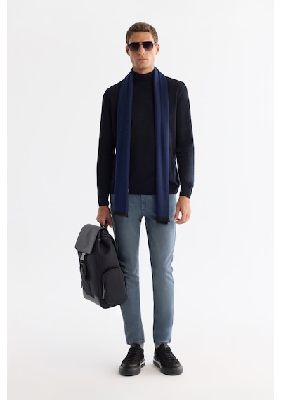 Avva Erkek Mavi Klasik Bel Eskitme Yıkamalı Elastan Berlin Slim Fit Jean Pantolon A42y3505