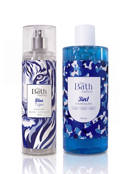 3 İn 1 Duş Jeli 400 Ml + Blue Tiger Vücut Spreyi 200 Ml Set Odunsu