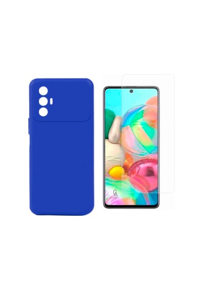 Tecno Spark 8 Pro Uyumlu Kılıf Esnek Silikon Telefon Kılıfı Ve Temperli Cam Ekran Koruyucu