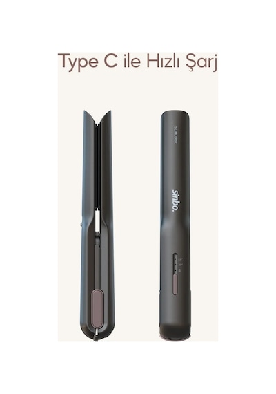 Sinbo Shd-1742 Kablosuz Saç Düzleştirici Gri 80 X 20 Mm Seramik Plaka İle 2 Kademe Isı Ayarı