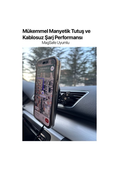 Ttec Araç Telefon Tutucu Izgara Petek Havalandırma Kalorifer Magsafe Uyumlu Kablosuz Şarj Özellikli