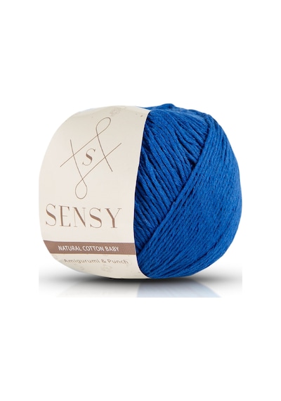 Premium Amigurumi Ipi Punch Panç Baby Soft Cotton 50 Gr Örgü Ip Saks Mavisi