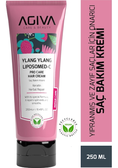 Ylang Ylang Liposomed C Yıpranmış Ve Zayıf Saçlar İçin Saç Bakım Kremi-vegan