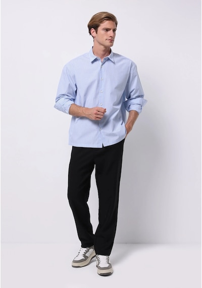 Colin's Colins Boxy Fıt Shirt Neck Çizgili Erkek Mavi Uzun Kol Gömlek Cl1075652 Q1.v1 Bsd Blue Striped Colin's Colins Boxy Fıt Shirt Neck Çizgili Erkek Mavi Uzun Kol Gömlek Cl1075652 Q1.v1 Bsd Blue Striped