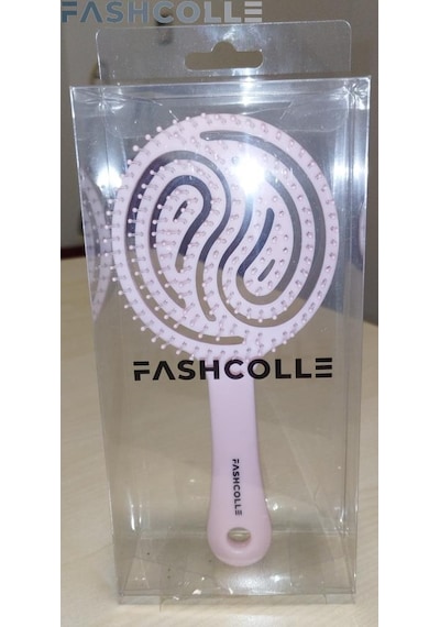 Fashcolle Pembe Üç Boyutlu Oval Saç Fırçası
