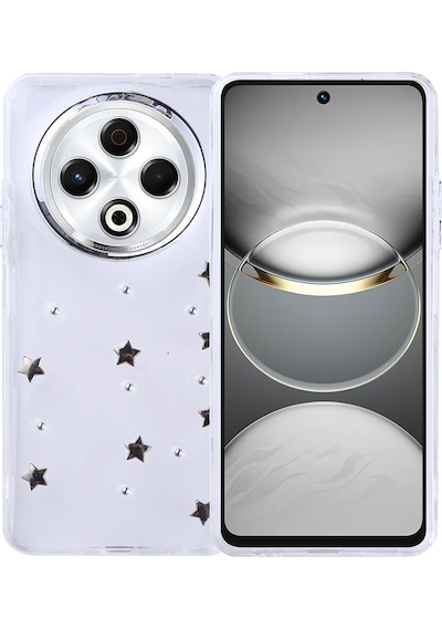 Nihcase Tecno Spark 30 Kılıf Kutup Simli Glitter Yıldız Desenli Kapak