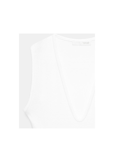 Dilvin 32835 V Yaka Bodysuit Beyaz