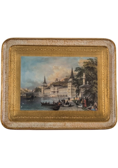 Pasabahce Çengelköy Kuleli Tepsi 34x42 Cm - 1 Adet Cok Renkli