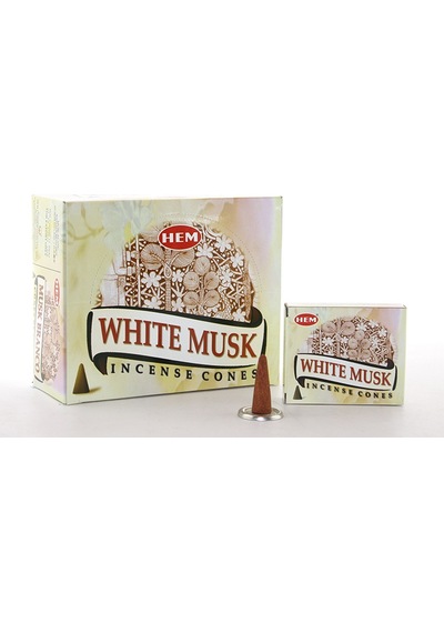 White Musk Aromalı Konik Tütsü Renkli