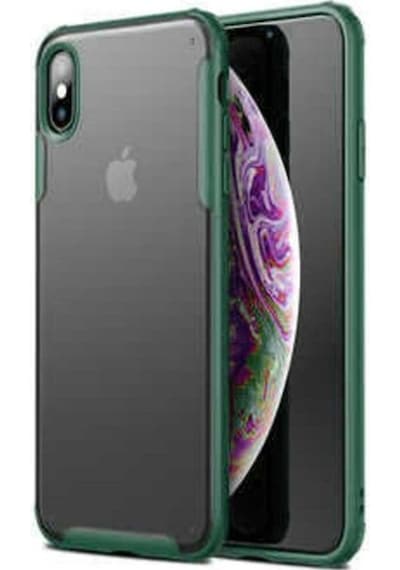 Apple Uyumlu iPhone X Kılıf Zore Volks Kapak Koyu Yeşil
