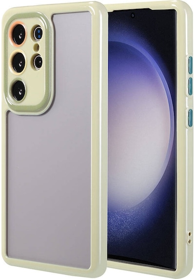 Samsung Galaxy S23 Ultra Uyumlu Kılıf Kamera Korumalı Renkli Kenar Ve Çerçeve Tasarımlı Kapak