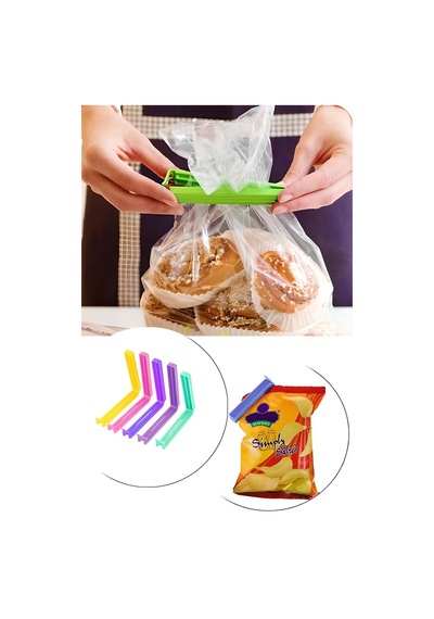 Cips Kurabiye Çekirdek Poşeti Kapatıcı Plastik Klips Kapatma Aparatı Plastik Çok Renkli Diğer