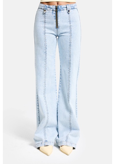 Itsbasic Kadın Ice 3s6-3 Flare Fit Komfort Kumaş Fermuar Detaylı Tasarım Denim Jean Ice Kot Itsbasic Kadın Ice 3s6-3 Flare Fit Komfort Kumaş Fermuar Detaylı Tasarım Denim Jean Ice Kot