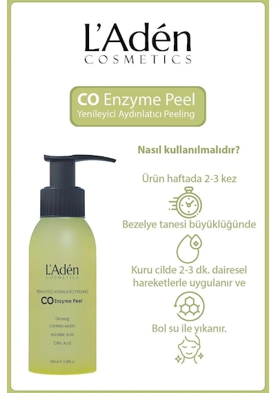 L'adén Cosmetics Anında Soyucu Ginseng Peeling Ölü Deri Arındırıcı, Yenileyici, Aydınlatıcı Vücut, Yüz Peel