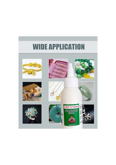 Yıwu El Sanatları, Porselen, Cam, Takı Ve Daha Fazlası İçin Şeffaf Reçine Katkılı Yapıştırıcı 100 Ml