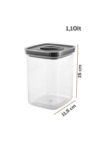 Porsima 101 3lü Sızdırmaz Yiyecek Erzak Saklama Kabı Seti - 1100ml Şeffaf
