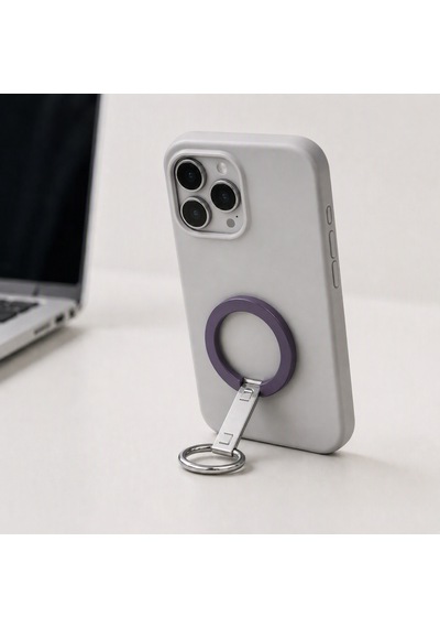 Zore Paris M1 Magnetik Ring Stand Telefon Tutucu Derin Mor
