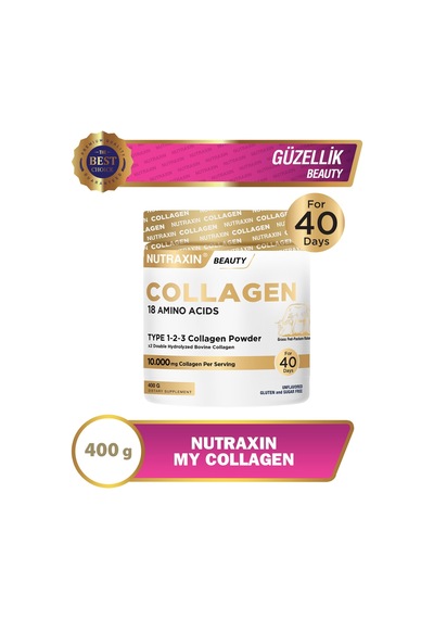 Nutraxin Beauty Tip 1, 2, 3 Kolajen İçeren Toz Takviye Edici Gıda 400 G